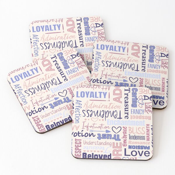 Item preview, Pink and Purple Love Typography Pattern designed and sold by AloraDawnEve.