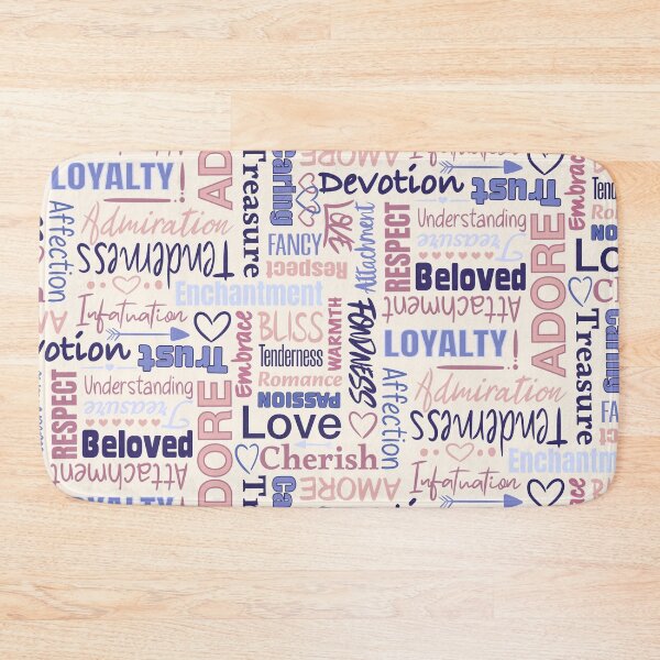 Item preview, Pink and Purple Love Typography Pattern designed and sold by AloraDawnEve.