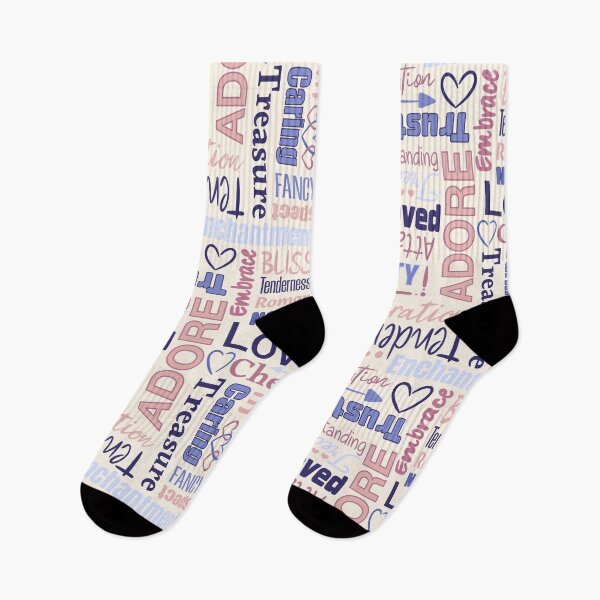 Item preview, Pink and Purple Love Typography Pattern designed and sold by AloraDawnEve.