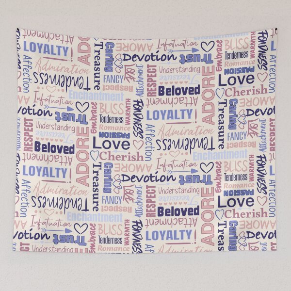 Item preview, Pink and Purple Love Typography Pattern designed and sold by AloraDawnEve.