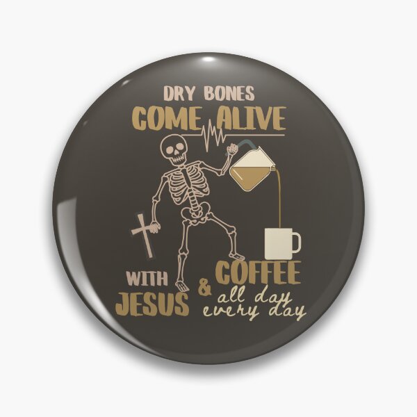 Item preview, Halloween Skeleton Jesus Christ and Pumpkin Spice Coffee Dry Bones Come Alive Bible Verse Ezekiel 37: 4-5                   designed and sold by Forevermore.