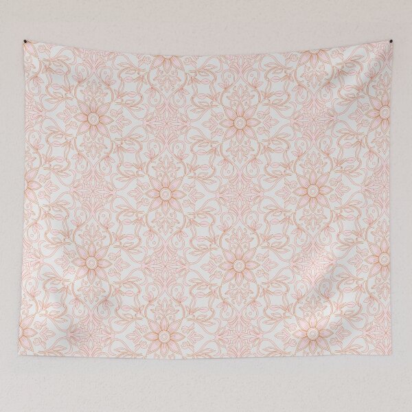 Item preview, Elegant Coquette Pink Damask Pattern - Vintage Floral Medallion designed and sold by joniJhon_design.