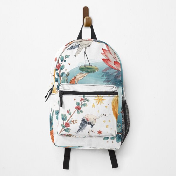 Item preview, Inner Peace | Lotus, Cranes & Celestial Botanical Illustration designed and sold by catcurio.