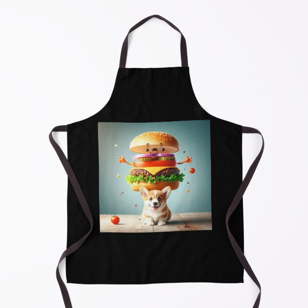 Item preview, Corgi with Living Cheeseburger Cartoon designed and sold by OksArtStudio.