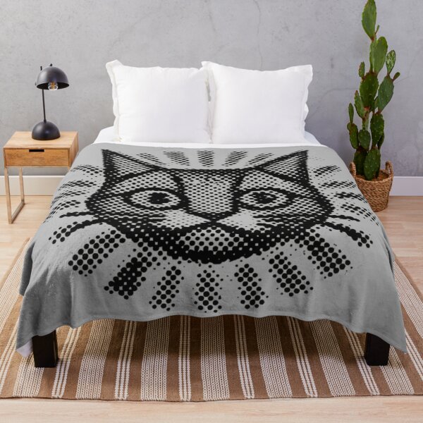 Item preview, Retro Halftone Cat Head Art designed and sold by MarCinu Art.