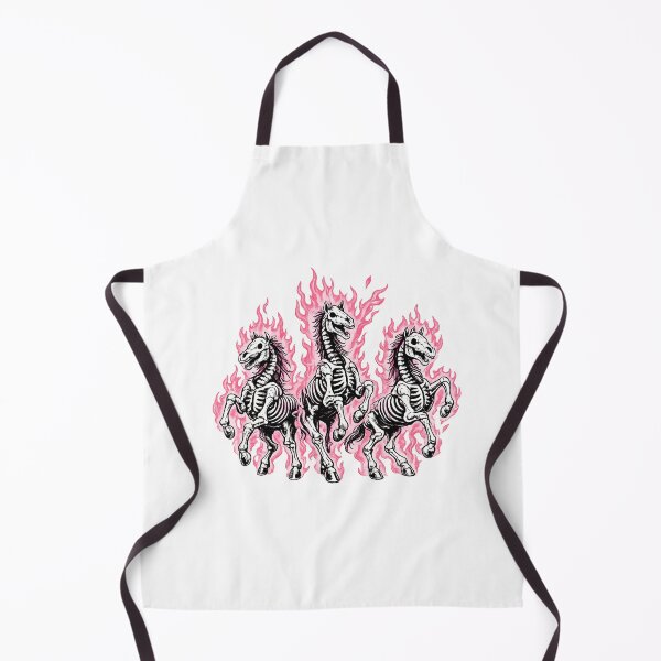 Item preview, Pink Flaming Skeleton Horse Trio | Gothic Dark Aesthetic Graphic designed and sold by rubbytipsy.
