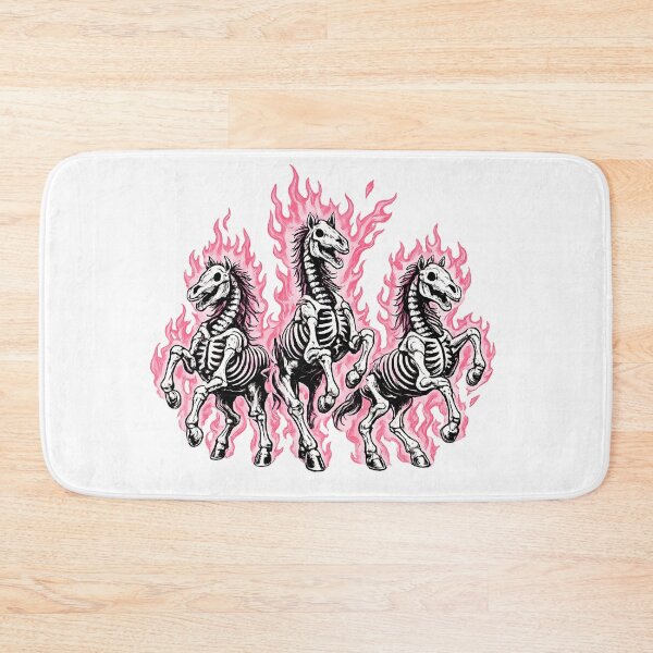 Item preview, Pink Flaming Skeleton Horse Trio | Gothic Dark Aesthetic Graphic designed and sold by rubbytipsy.