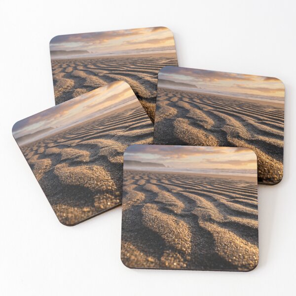 Item preview, Low Tide Beach Ridges Glowing At Sunset Beneath A Cloudy Coastal Horizon designed and sold by 71shoppers.