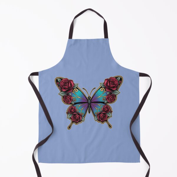 Item preview, Gothic Art Nouveau Butterfly & Dark Red Roses designed and sold by digitalbob60.
