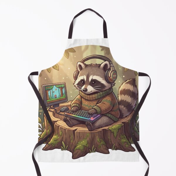 Item preview, Cute Gaming Raccoon designed and sold by LenNo9881.