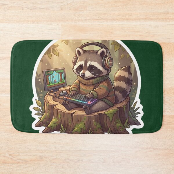 Item preview, Cute Gaming Raccoon designed and sold by LenNo9881.
