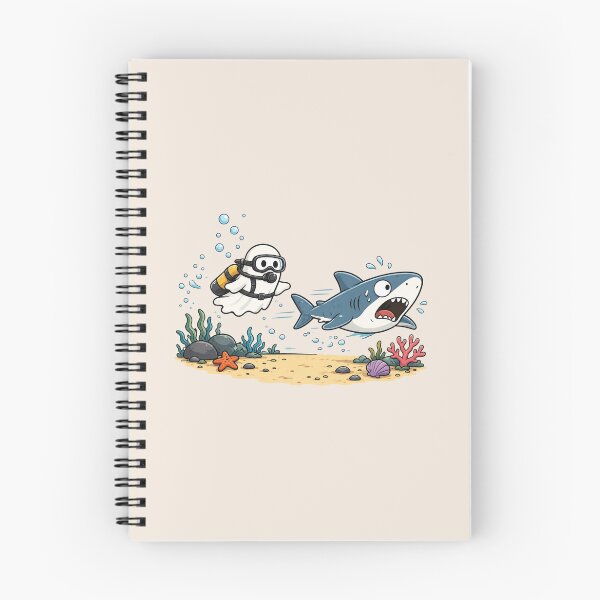 Item preview, Ghost Shark, Funny Ghost Diver, Summerween Shark, Cute Spooky Ocean, Halloween Beach Gift for Shark Lovers designed and sold by Quiajia.