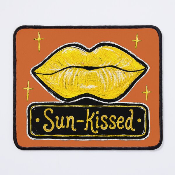 Item preview, Sun-Kissed – Golden Yellow Lips Pop Art Illustration designed and sold by Strange-Nucleus.