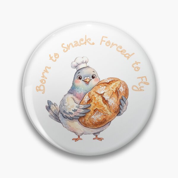 Item preview, Born to Snack Forced to Fly | Funny Baker Pigeon Meme Design designed and sold by HelgaCraftery.