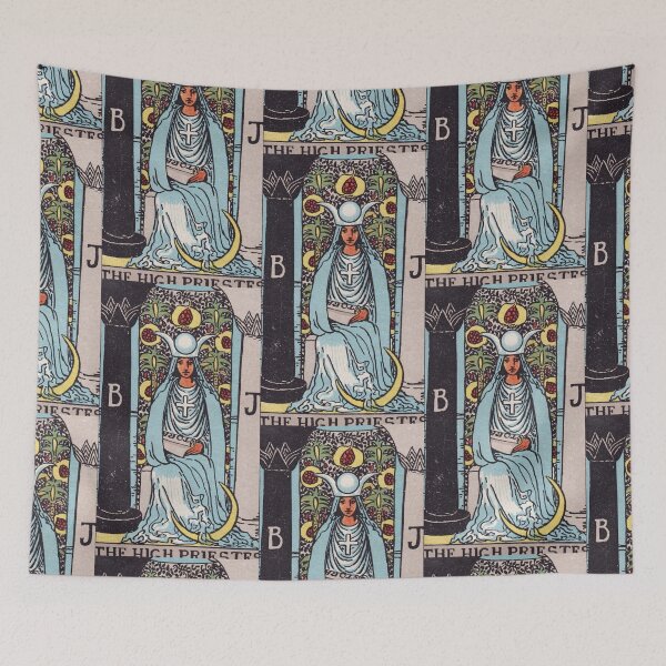 Item preview, Vintage Seamless -  High Priestess Tarot Card Pattern  designed and sold by energyoflove333.