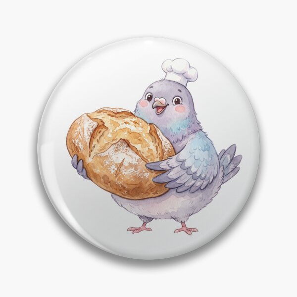 Item preview, Certified Bread Collector | Cute Baker Pigeon Watercolor Design designed and sold by HelgaCraftery.