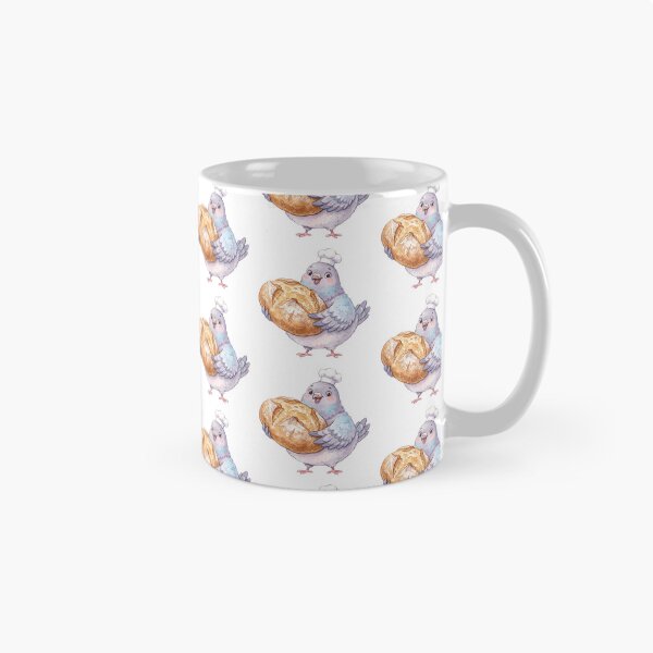 Item preview, Certified Bread Collector | Cute Baker Pigeon Watercolor Design designed and sold by HelgaCraftery.