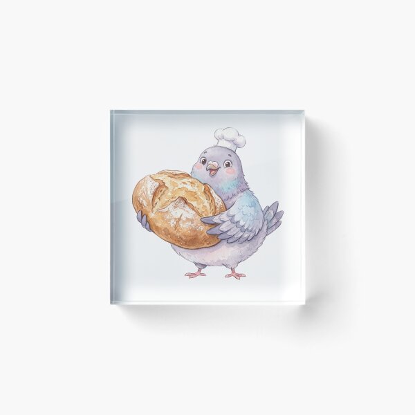 Item preview, Certified Bread Collector | Cute Baker Pigeon Watercolor Design designed and sold by HelgaCraftery.