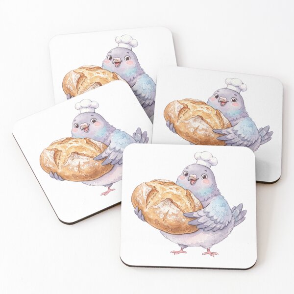 Item preview, Certified Bread Collector | Cute Baker Pigeon Watercolor Design designed and sold by HelgaCraftery.