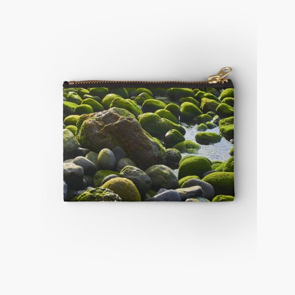 Item preview, Green mossy stones in a tide pool designed and sold by Imagerisium.