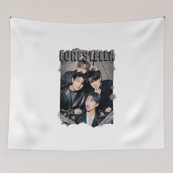 Item preview, Forestella Global Vocal KPOP Boy Group Black and White Collage Digital Art Portrait designed and sold by AJUNICE STUDIO.