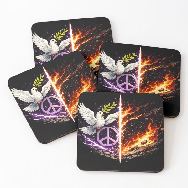 Item preview, Peace vs War Fire and Dove Symbol Artwork designed and sold by CreativeMindsetLab.