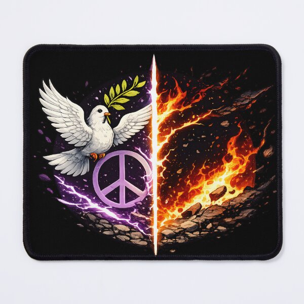 Item preview, Peace vs War Fire and Dove Symbol Artwork designed and sold by CreativeMindsetLab.