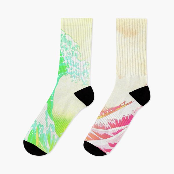 Item preview, Vibrant Great Wave Off Kanagawa Colorful Remix designed and sold by PureVintageLove.