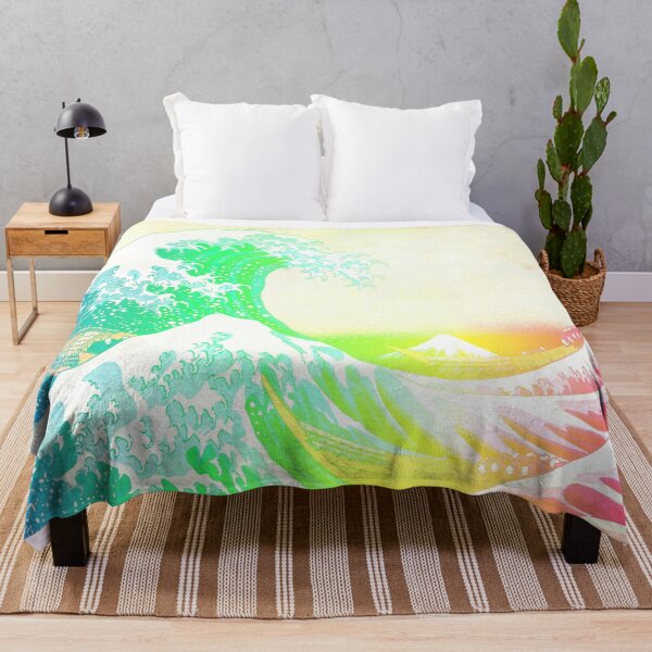 Item preview, Vibrant Great Wave Off Kanagawa Colorful Remix designed and sold by PureVintageLove.