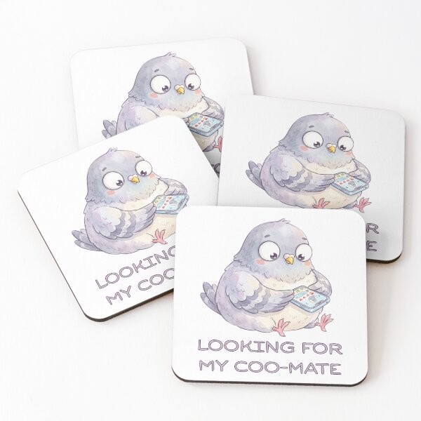 Item preview, Looking for My Coo-Mate | Cute Pigeon Dating Meme Design designed and sold by HelgaCraftery.