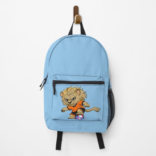 Item preview, Cute Lion Playing Football Cartoon designed and sold by Phyllya Design.