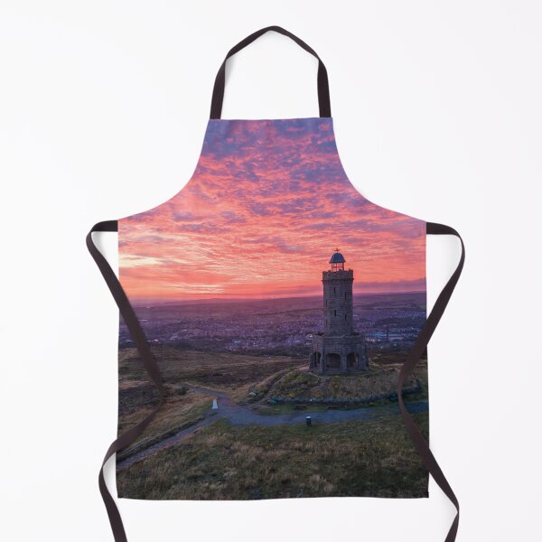 Item preview, Darwen Tower Sunrise — Dramatic Red Sky Aerial Drone, Darwen Moor, Lancashire designed and sold by Shafiq Khan.