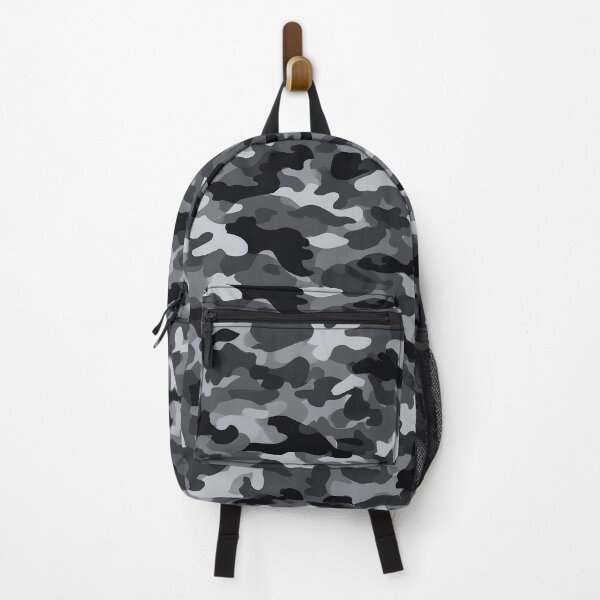 Item preview, Urban Camo Pattern - Grey Black & White Blob Camouflage Design designed and sold by Nine Lives Studio.