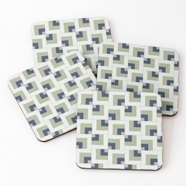 Item preview, Retro Chevron Block Abstract Seamless Print - Minimalist Sage & Cream designed and sold by joniJhon_design.