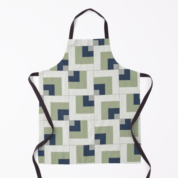 Item preview, Retro Chevron Block Abstract Seamless Print - Minimalist Sage & Cream designed and sold by joniJhon_design.