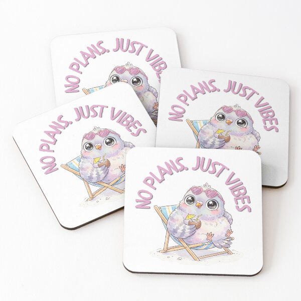 Item preview, No Plans, Just Vibes | Cute Beach Pigeon Vacation Meme designed and sold by HelgaCraftery.