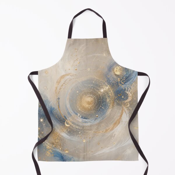 Item preview, Celestial Blue Gold Abstract Art designed and sold by aurelixagency.