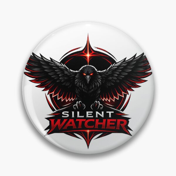 Item preview, Silent Watcher Raven Dark Gothic Emblem designed and sold by CreativeMindsetLab.