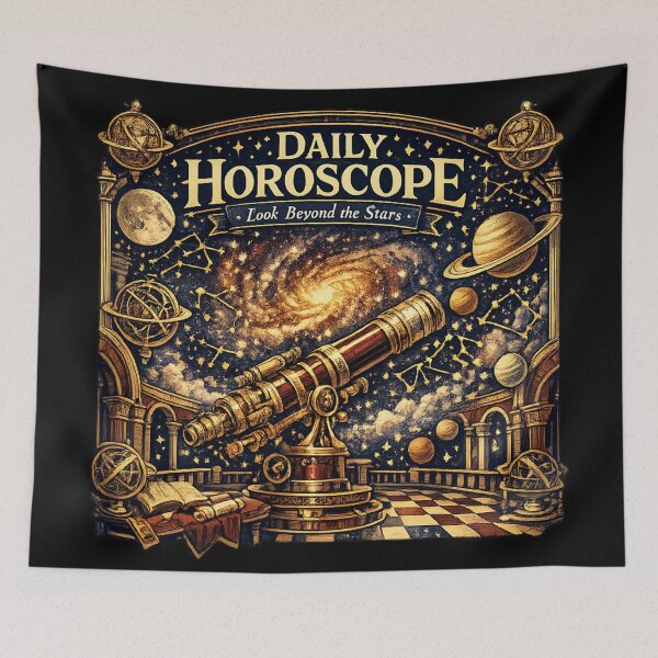 Item preview, Daily Horoscope Vintage Telescope | Astrology Galaxy Observatory Design designed and sold by irfanshikh.