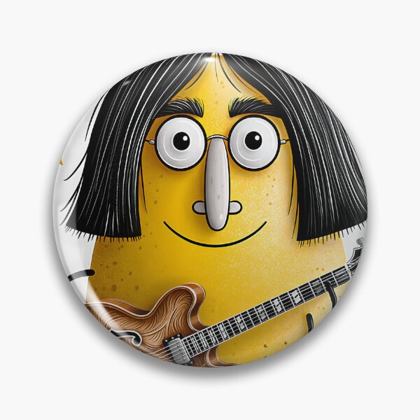 Item preview, Cartoon Lemon Character Playing Guitar Illustration designed and sold by Artessie.