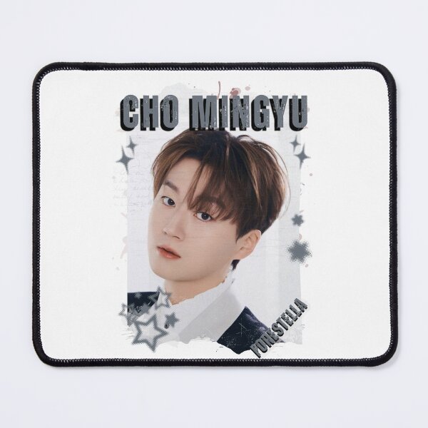 Item preview, Forestella Cho Mingyu Global Vocal KPOP Boy Group Black and White Collage Digital Art Portrait designed and sold by AJUNICE STUDIO.