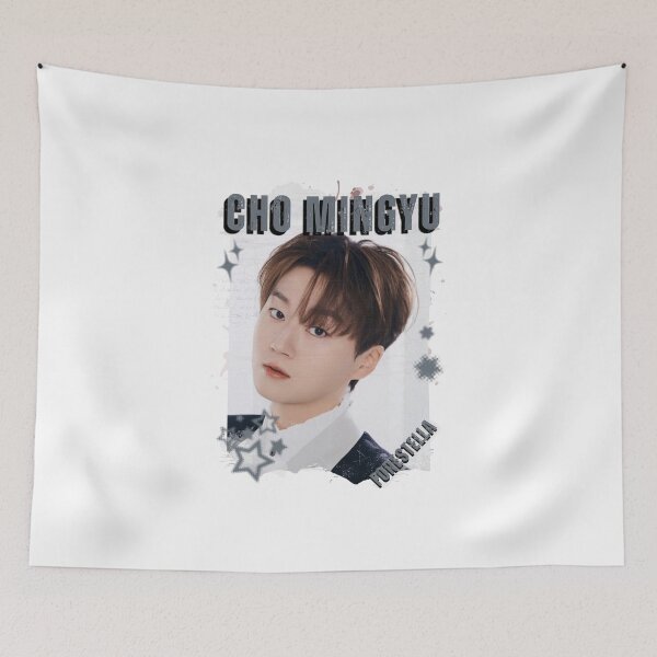 Item preview, Forestella Cho Mingyu Global Vocal KPOP Boy Group Black and White Collage Digital Art Portrait designed and sold by AJUNICE STUDIO.