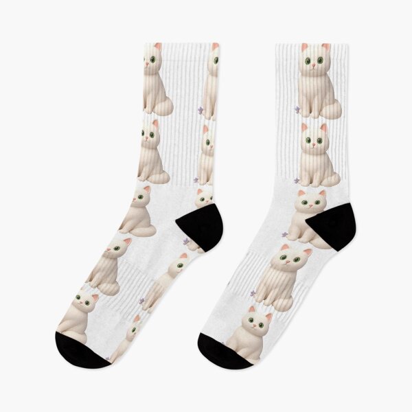 Item preview, Kawaii 3D White Cat Kitten designed and sold by Moodprint5.
