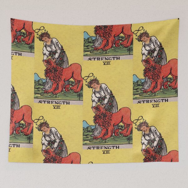 Item preview,  Vintage Seamless - Strength Tarot Card Pattern  designed and sold by energyoflove333.
