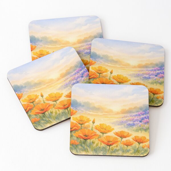 Item preview, Californian Poppies and Cornflowers designed and sold by PurrfectWhisper.