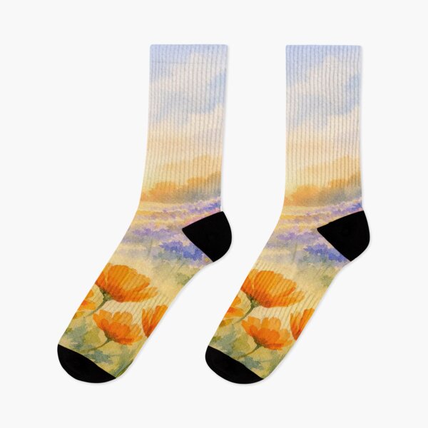 Item preview, Californian Poppies and Cornflowers designed and sold by PurrfectWhisper.
