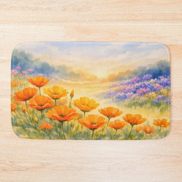 Item preview, Californian Poppies and Cornflowers designed and sold by PurrfectWhisper.