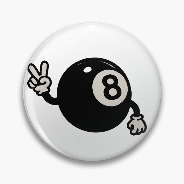Item preview, 8 Ball Peace Sign Sticker designed and sold by keem03.
