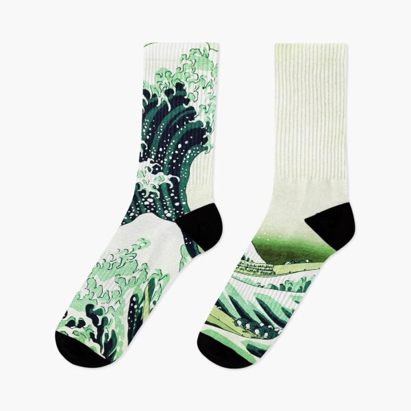 Item preview, The Great Wave Off Kanagawa by Hokusai Green designed and sold by PureVintageLove.