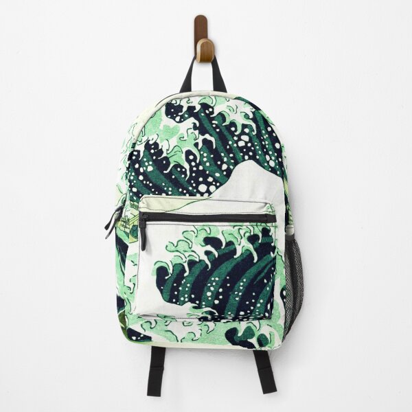 Item preview, The Great Wave Off Kanagawa by Hokusai Green designed and sold by PureVintageLove.